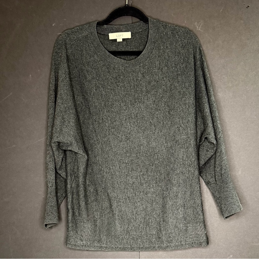 LOFT Charcoal Knit Pullover
